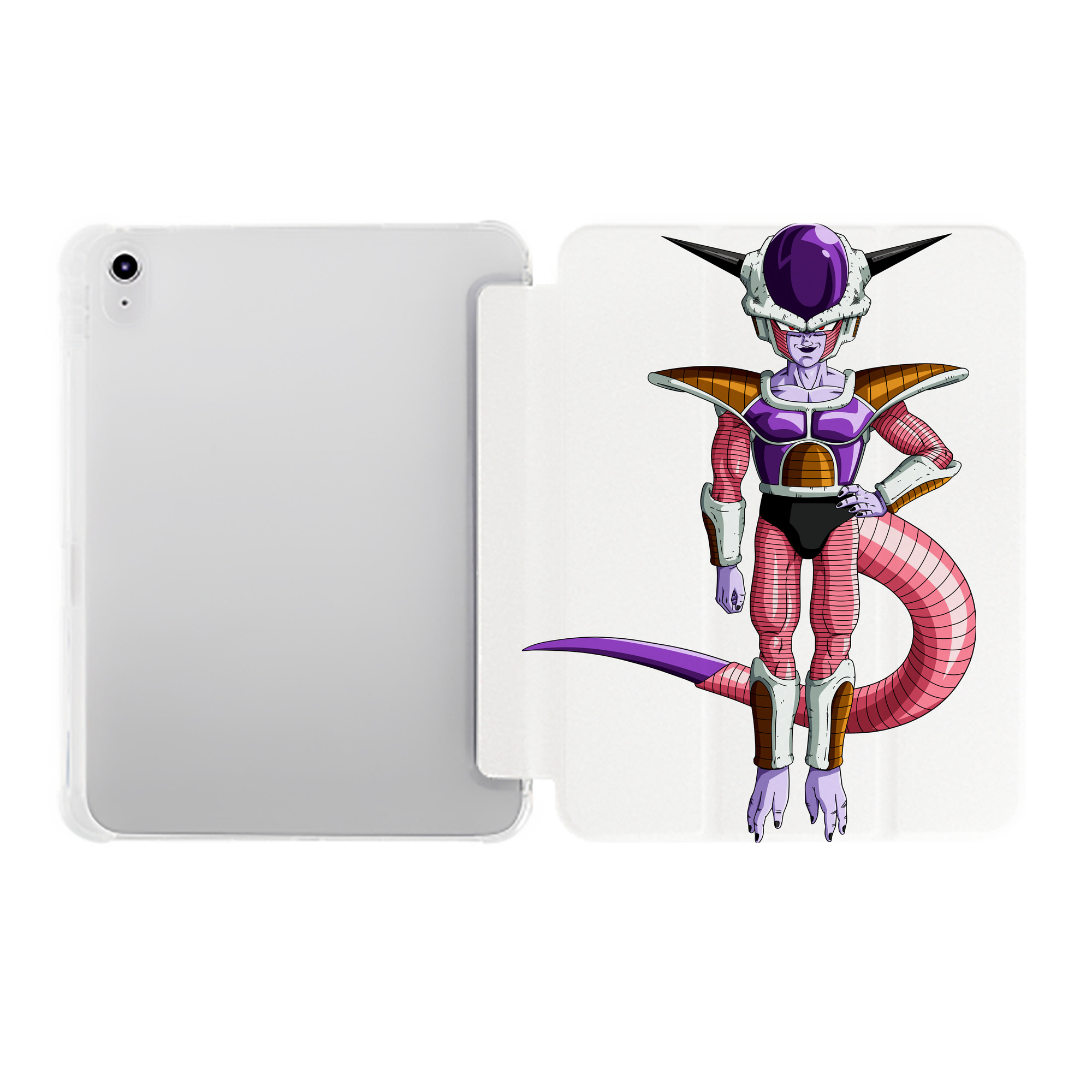 （画像用） ドラゴンボール フリーザ DRAGON BALL Frieza IPad ケース ペン収納付き 三つ折りスタンド PUレザー×シリコン 対応機種9.5/10.5/10.9インチ